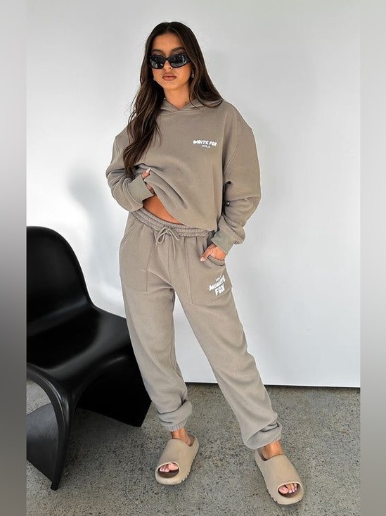 wholesale Tops - •SOLD•White Fox-Style Beige Hoodie Pullover Sweatshirt Small/Medium•SOLD•